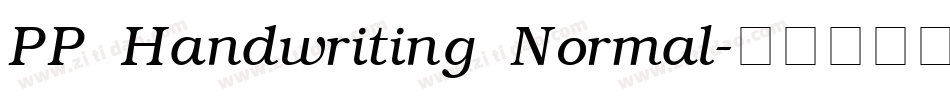 PP Handwriting Normal字体转换